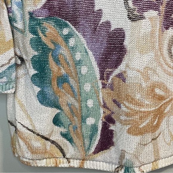 Chico’s Paisley Tape Pullover Size 2 (L/12) - Picture 5 of 8